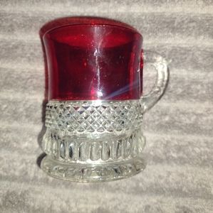 Antique ruby flashed glass 1900s